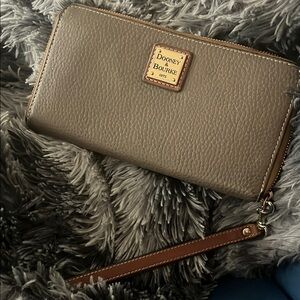 Dooney & Bourke Taupe Wristlet Wallet